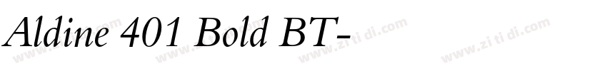 Aldine 401 Bold BT字体转换